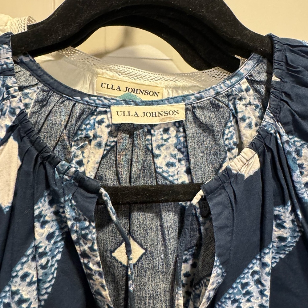Ulla Johnson Blue Patterned Blouse - image 2